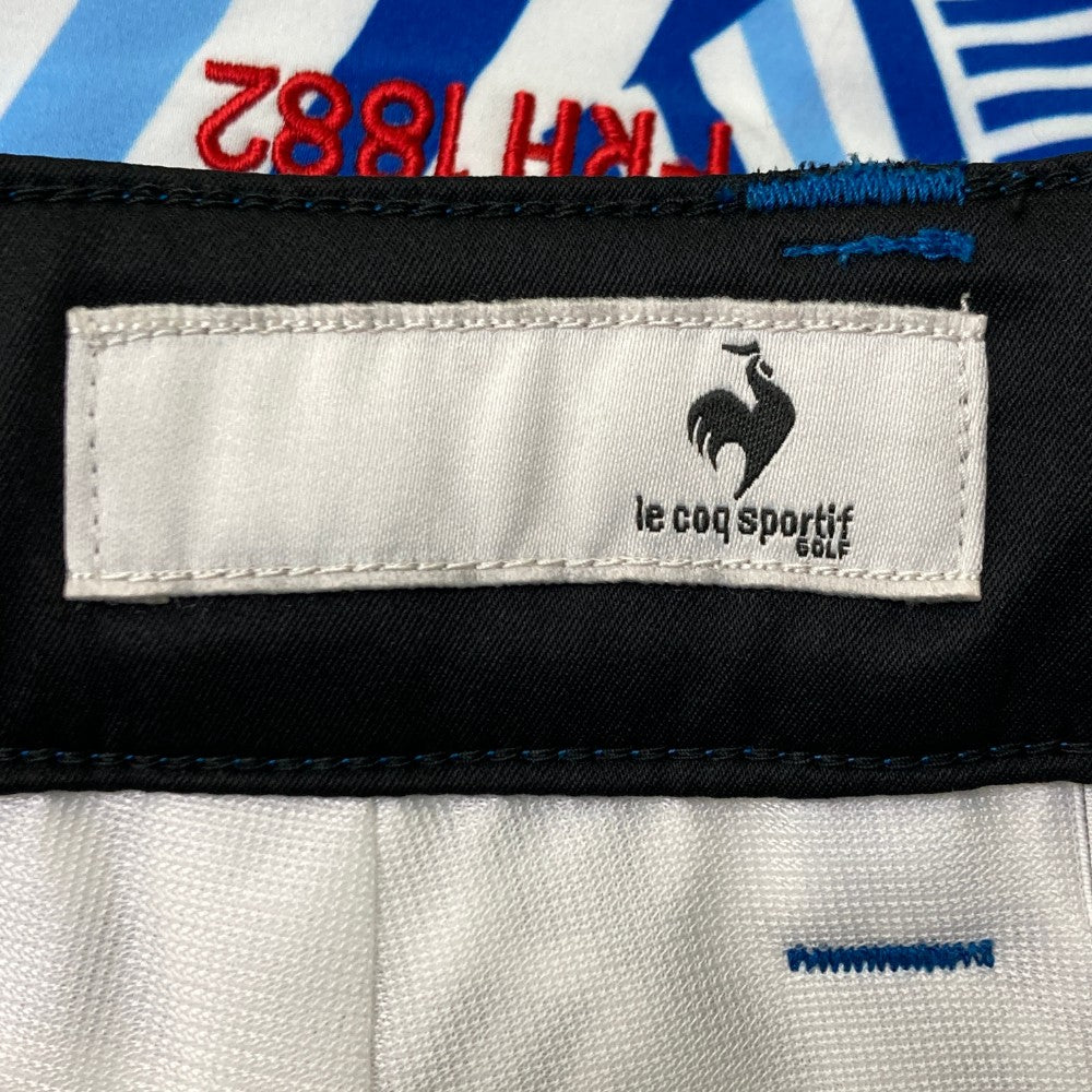 LE COQ GOLF ルコックゴルフ  裏地付 スカート 総柄 ブルー系 S