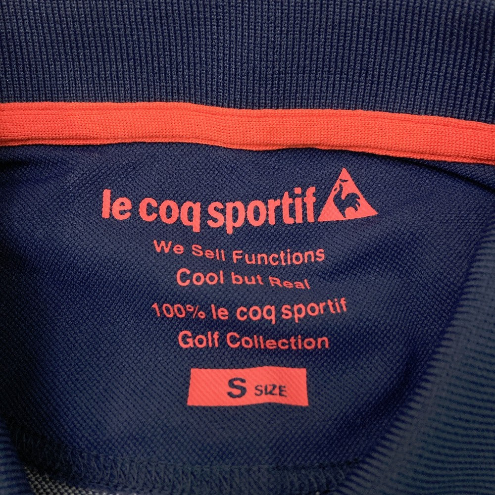 LE COQ GOLF 르꼬끄골프 반소매 폴로셔츠 스트라이프 패턴 네이비 계열 S