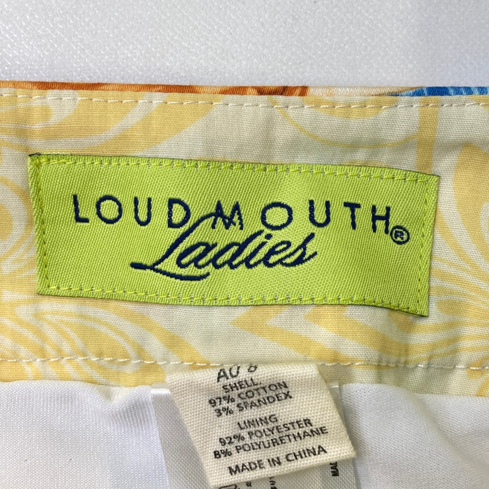 LOUD MOUTH ラウドマウス  インナー付き スカート 総柄 ブルー系 US 4