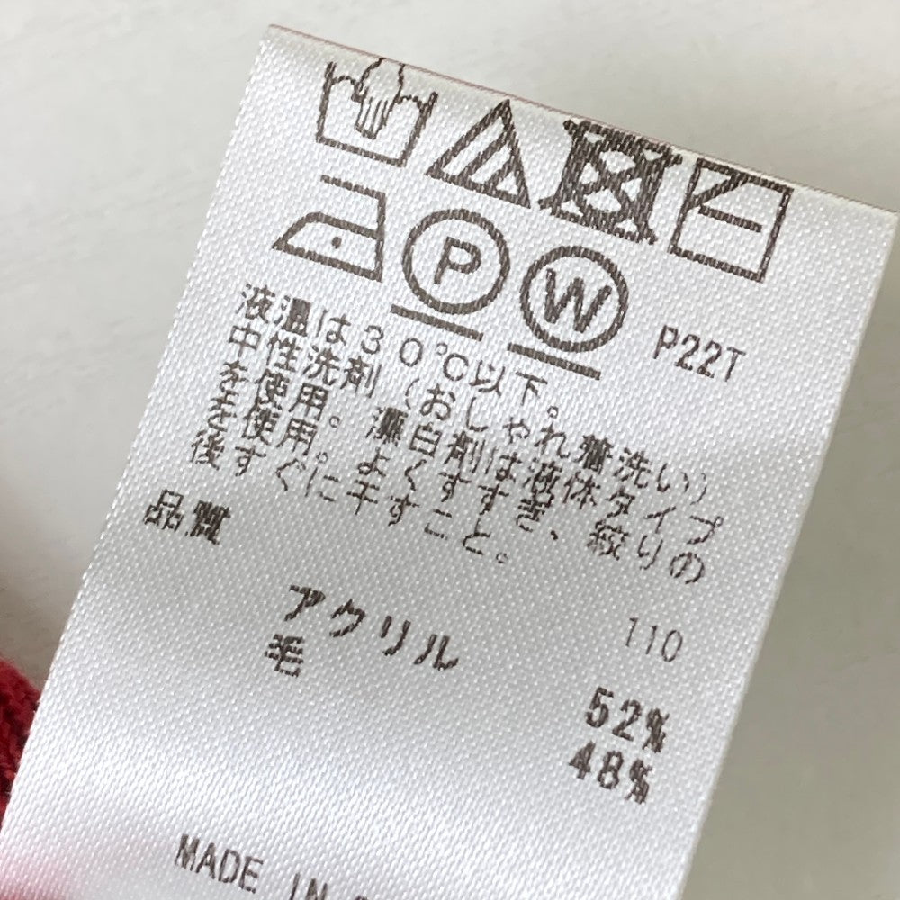 23区GOLF ニジュウサンクゴルフ  Vネック ニットセーター  レッド系 1