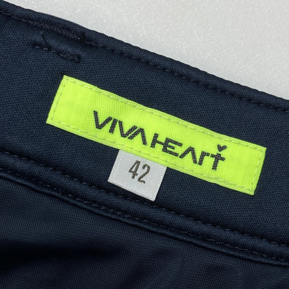 VIVA HEART ビバハート ; インナー付き ダンボールニット スカート  ネイビー系 42