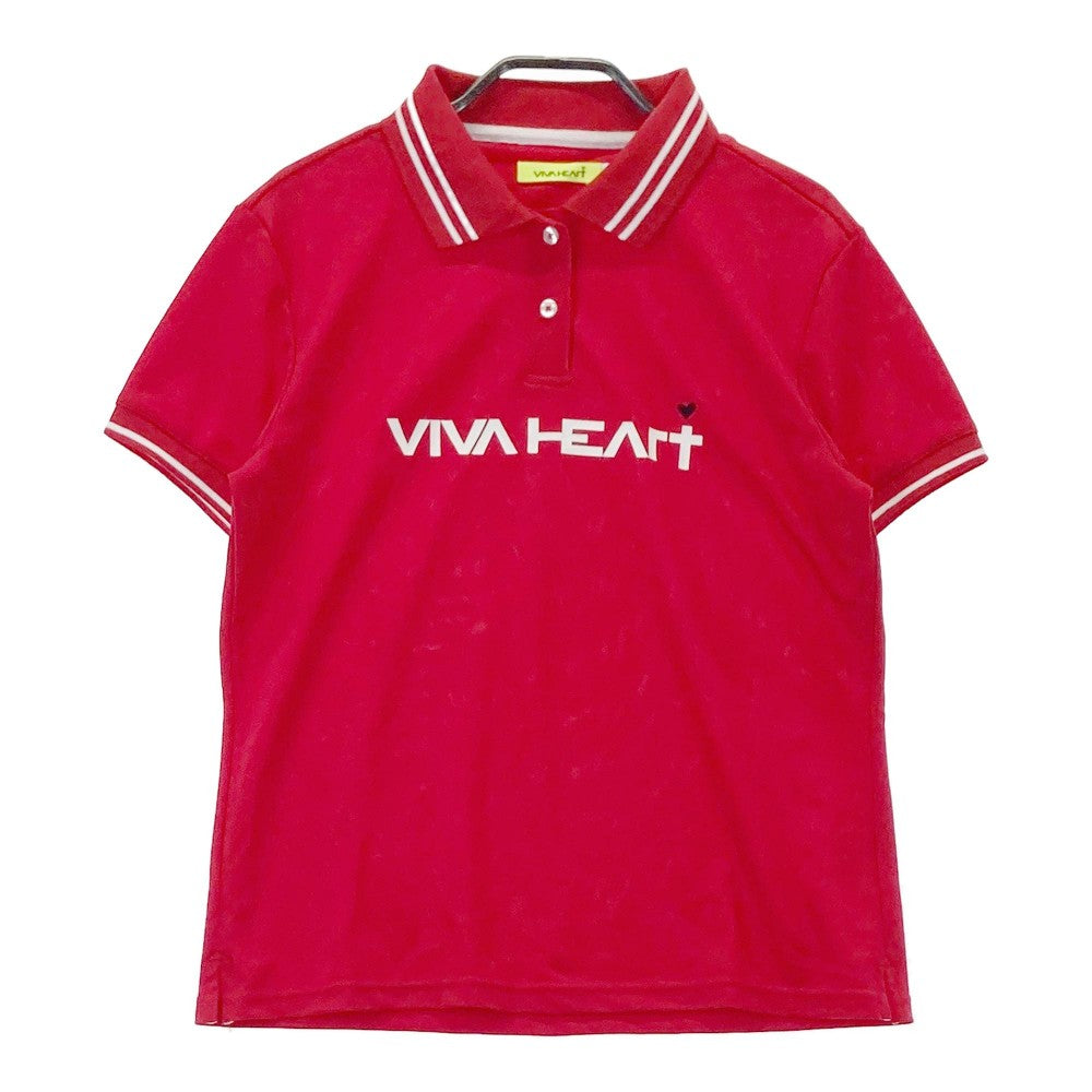 VIVA HEART ビバハート  半袖ポロシャツ  レッド系 44