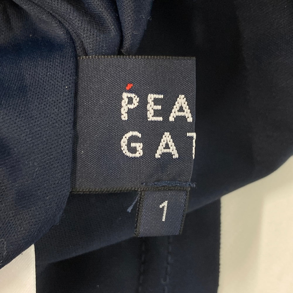 PEARLY GATES パーリーゲイツ ; ニットスカート ニコちゃん 裏地付 ロゴ総柄 ブラック系 1