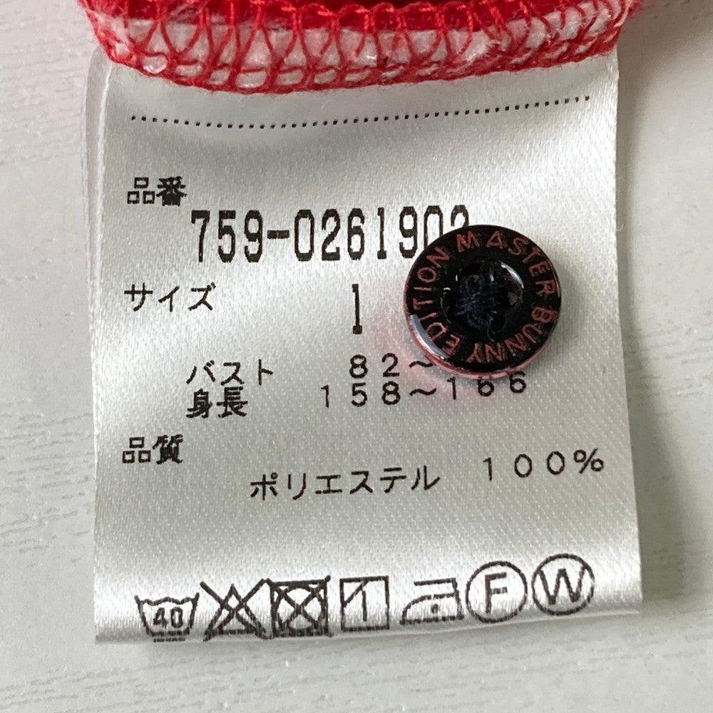 MASTER BUNNY EDITION マスターバニーエディション  長袖ポロシャツ  レッド系 1