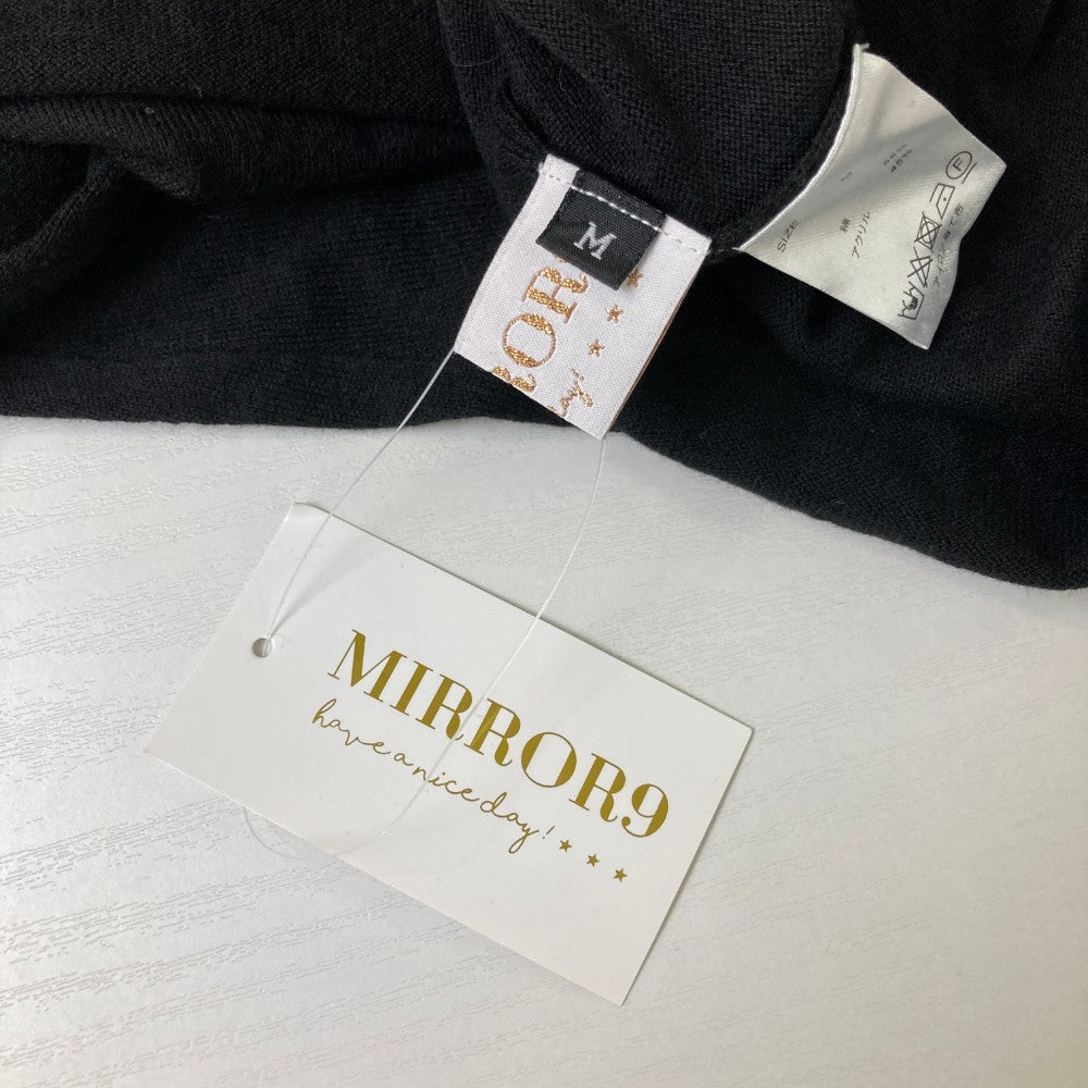 MIRROR9 미러나인 터틀넥 니트 긴팔 원피스 블랙계열 M