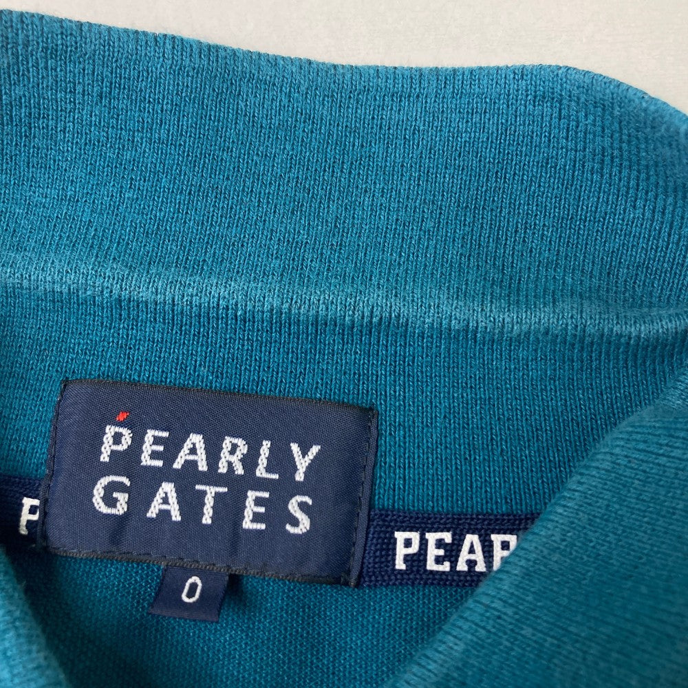 PEARLY GATES パーリーゲイツ  半袖ポロシャツ ニコちゃん  ブルー系 0