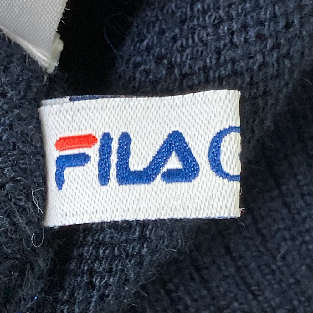 FILA GOLF 필라 골프 하이넥 니트 스웨터 스트라이프 패턴 네이비 계열 L