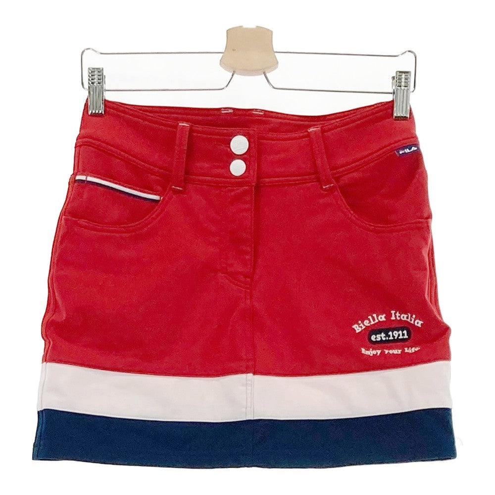 FILA GOLF フィラゴルフ  裏起毛ストレッチスカート  レッド系 S