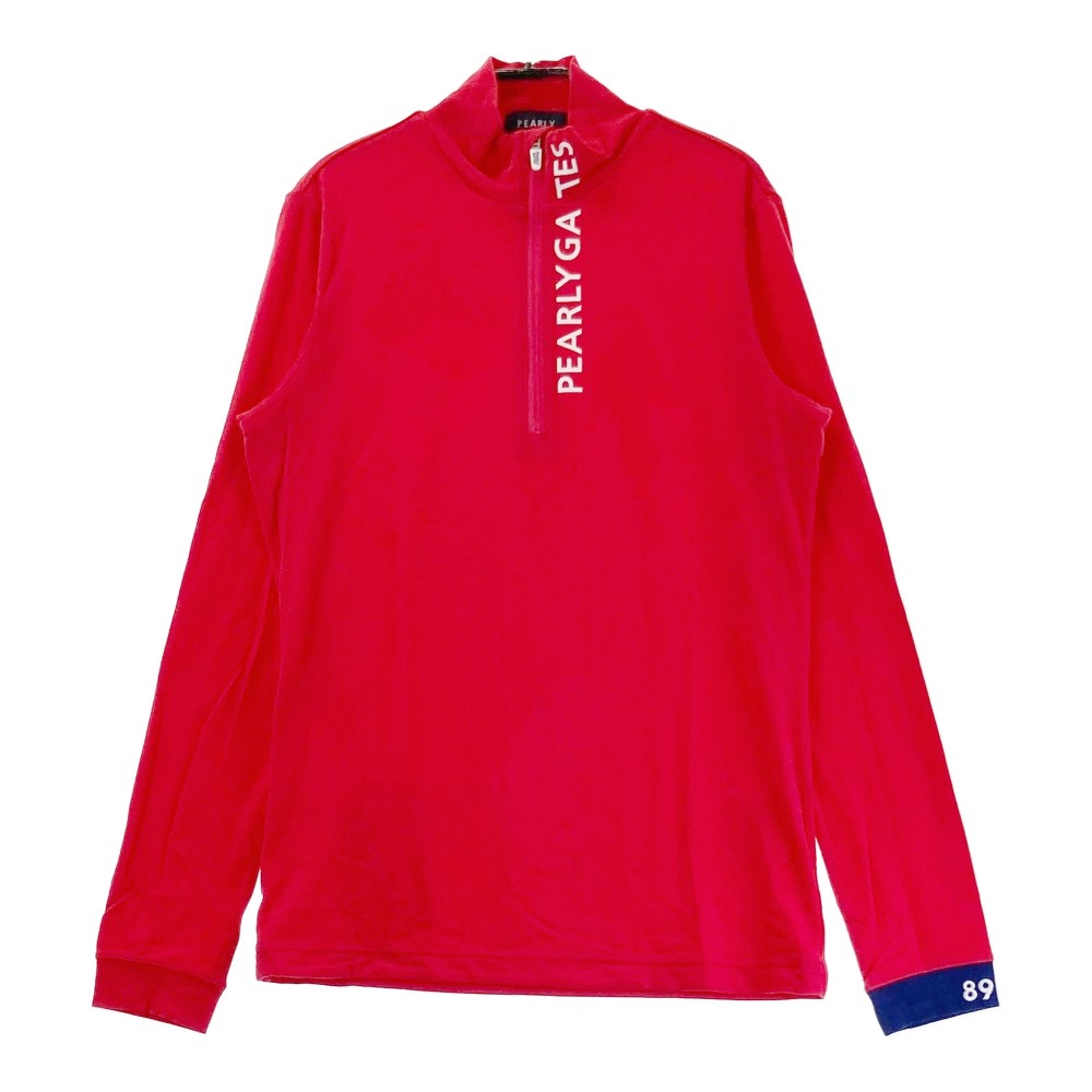 PEARLY GATES パーリーゲイツ  ハーフジップ 長袖 Tシャツ  レッド系 1