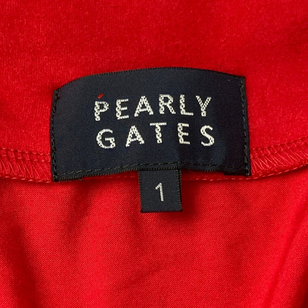 PEARLY GATES パーリーゲイツ  ハーフジップ 長袖 Tシャツ  レッド系 1