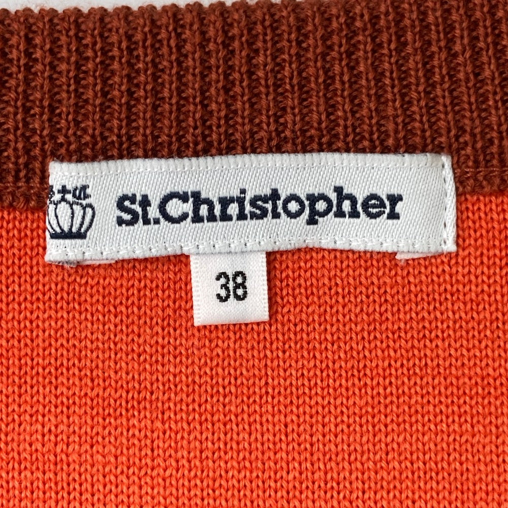 ST.CHRISTOPHER 세인트크리스토퍼 니트 스웨터 도트 무늬 브라운 계열 38