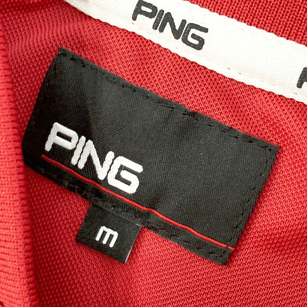 PING 핑 반팔 티셔츠 레드 계열 M