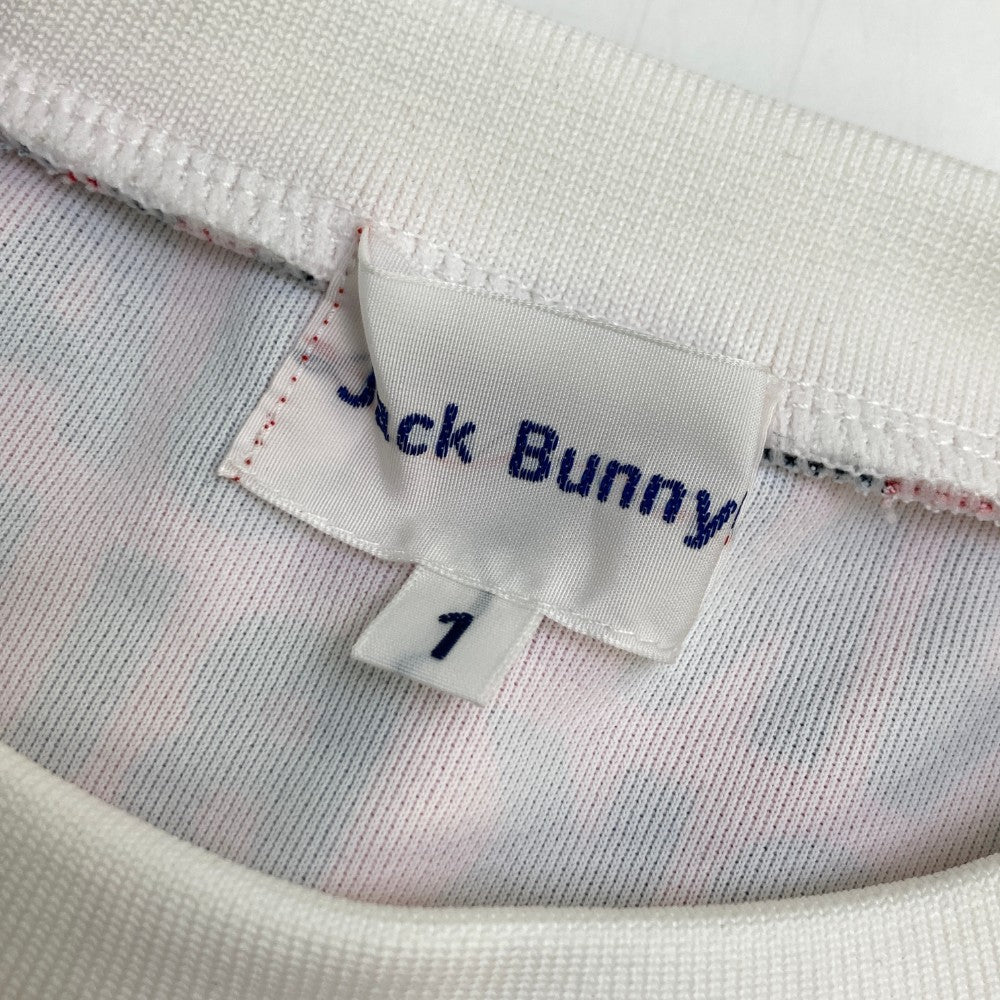 JACK BUNNY ジャックバニー  長袖トレーナー ロゴ 総柄 レッド系 1
