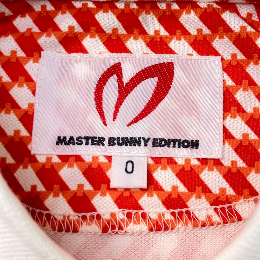 MASTER BUNNY EDITION マスターバニーエディション  半袖ポロシャツ 総柄 オレンジ系 0