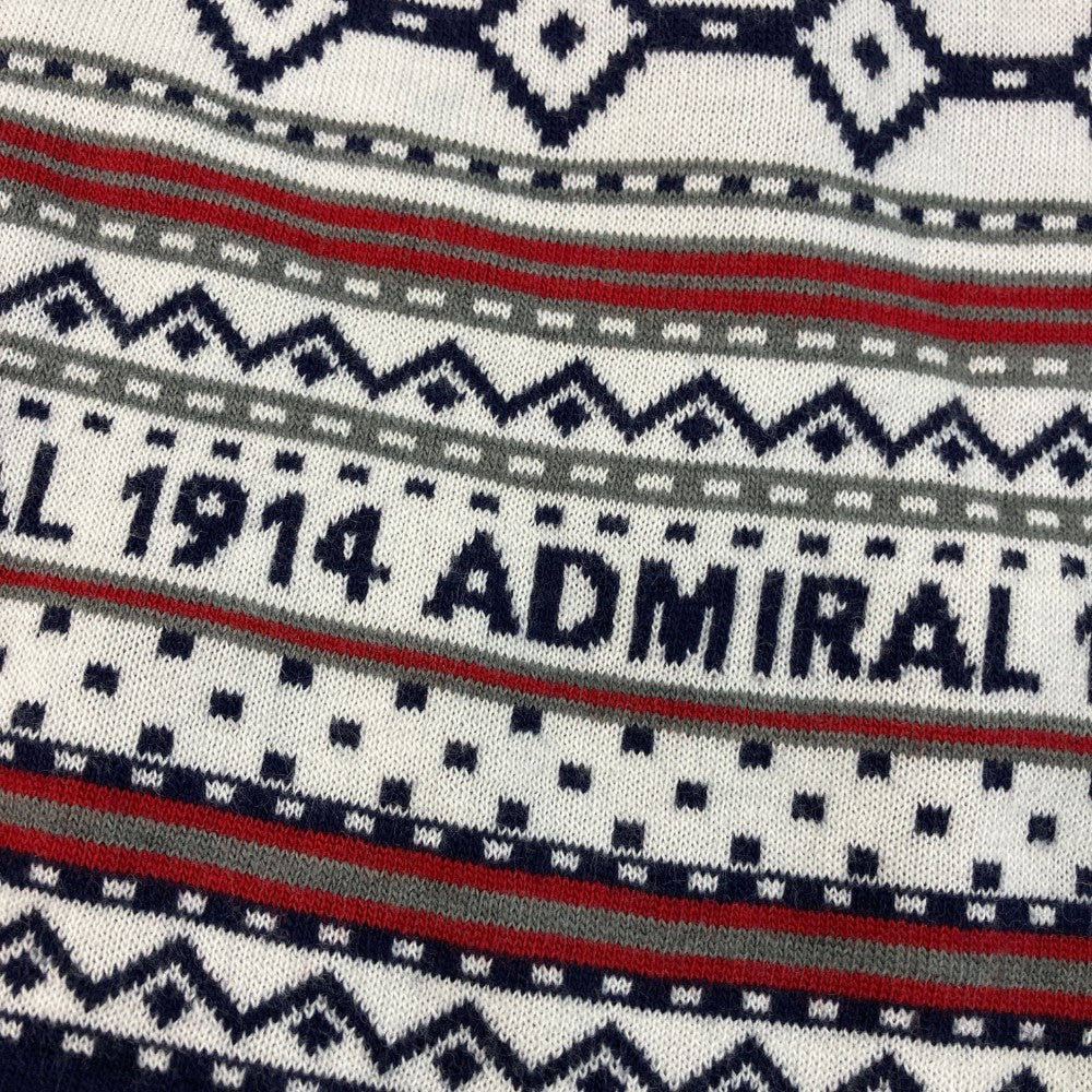 ADMIRAL アドミラル  裏地付 ニットスカート 総柄 ホワイト系 M