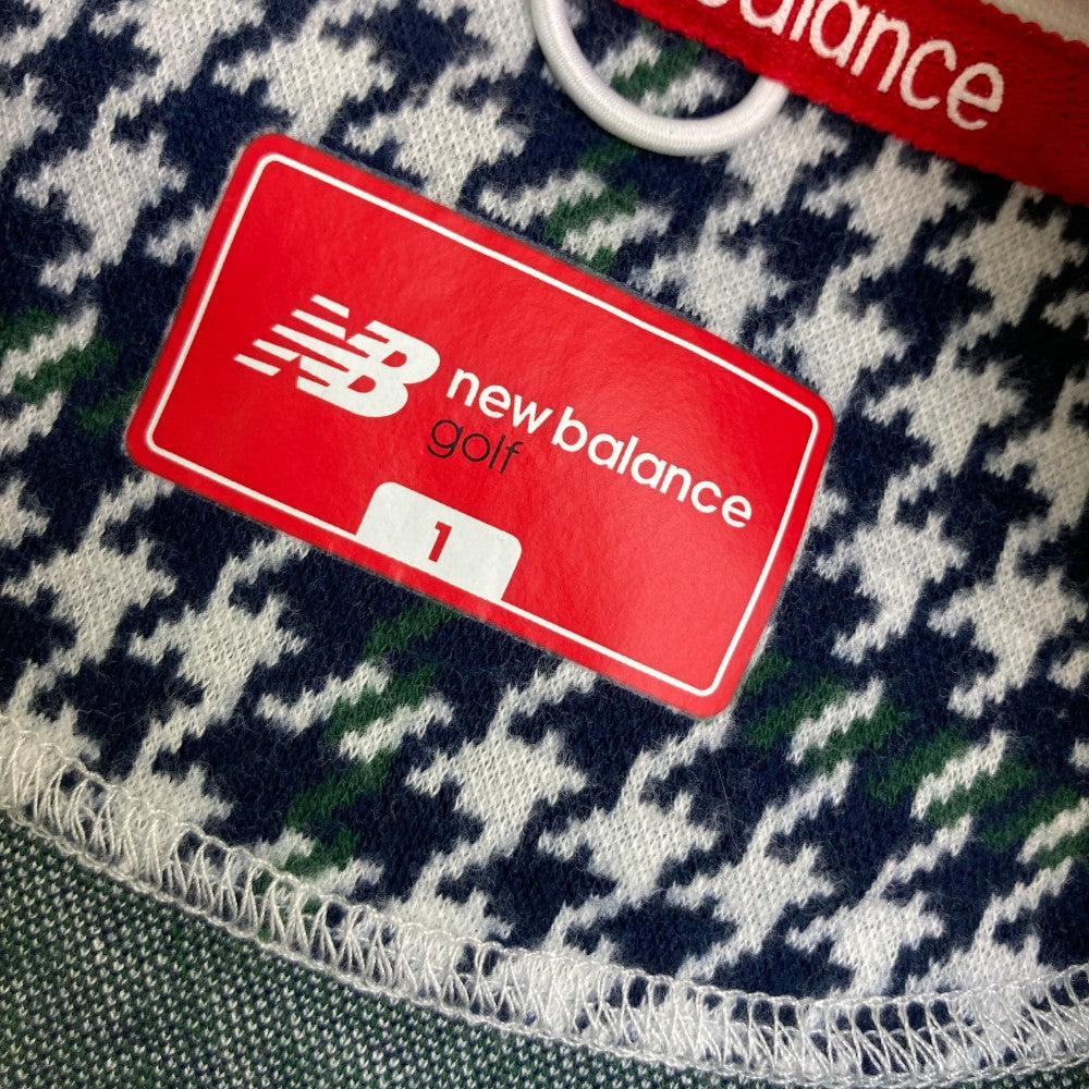 NEW BALANCE GOLF 뉴발란스; 스웨트 집업 재킷 체크 패턴 네이비 계열 1