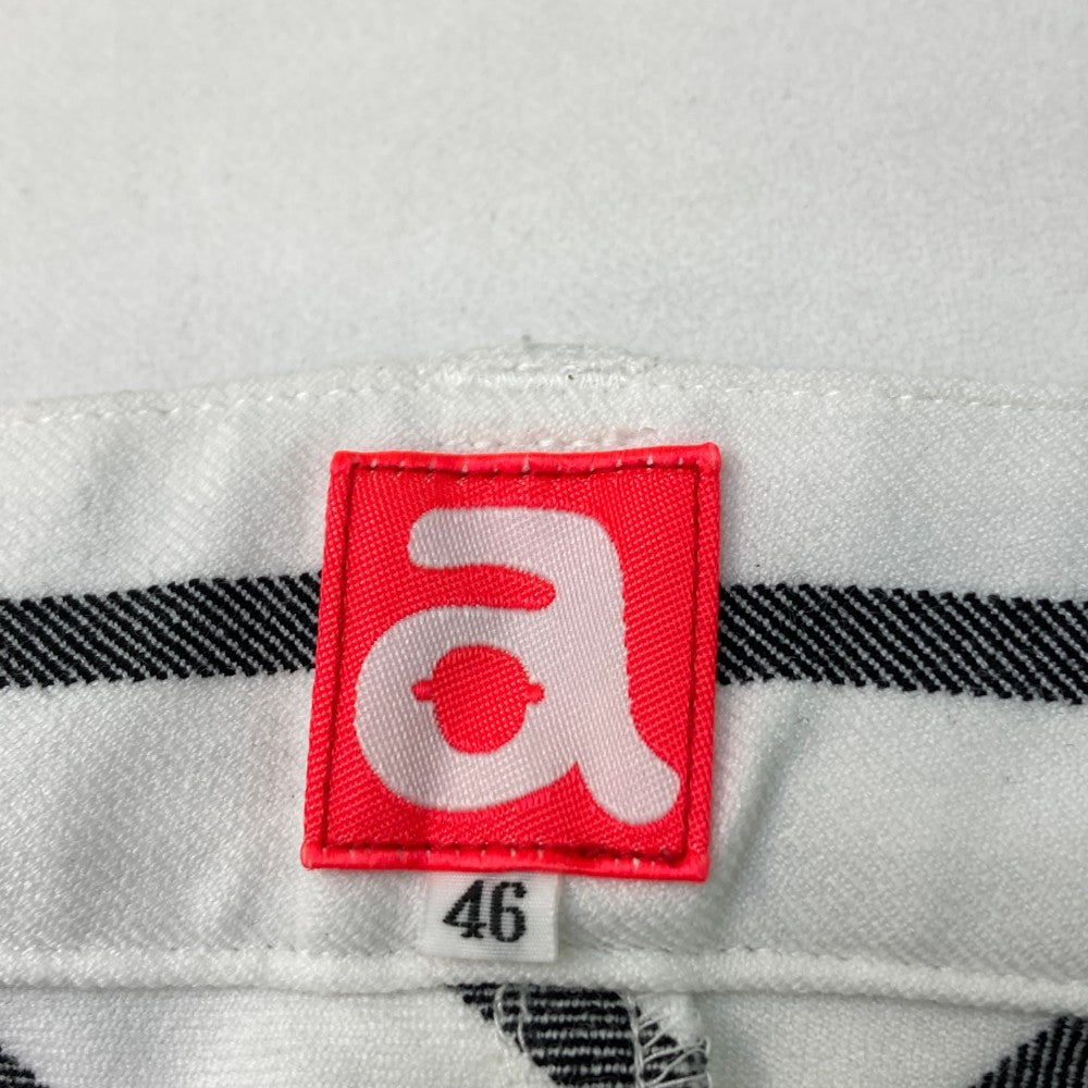 ARCHIVIO アルチビオ  ストレッチ ロングパンツ ストライプ柄 ホワイト系 46