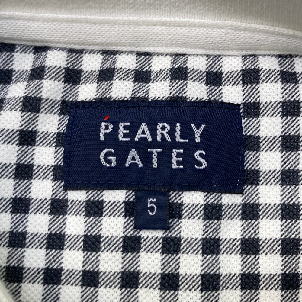 PEARLY GATES パーリーゲイツ  半袖ポロシャツ チェック柄 ホワイト系 5