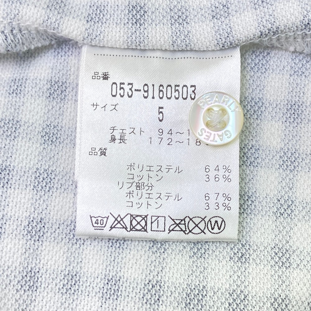 PEARLY GATES パーリーゲイツ  半袖ポロシャツ チェック柄 ホワイト系 5