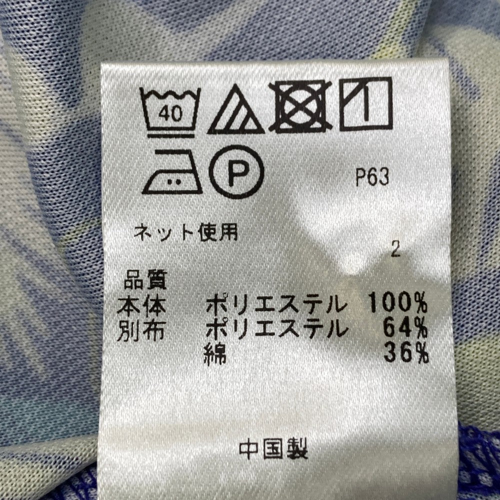 23区GOLF ニジュウサンクゴルフ ; 半袖 メッシュポロシャツ 総柄 パープル系 1
