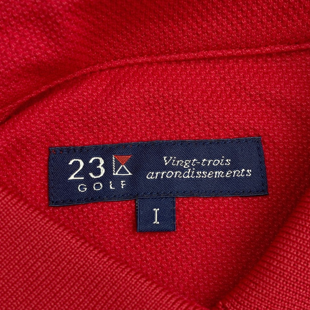 23区 GOLF 니주산쿠 골프 반팔 폴로 셔츠 레드 계열 1