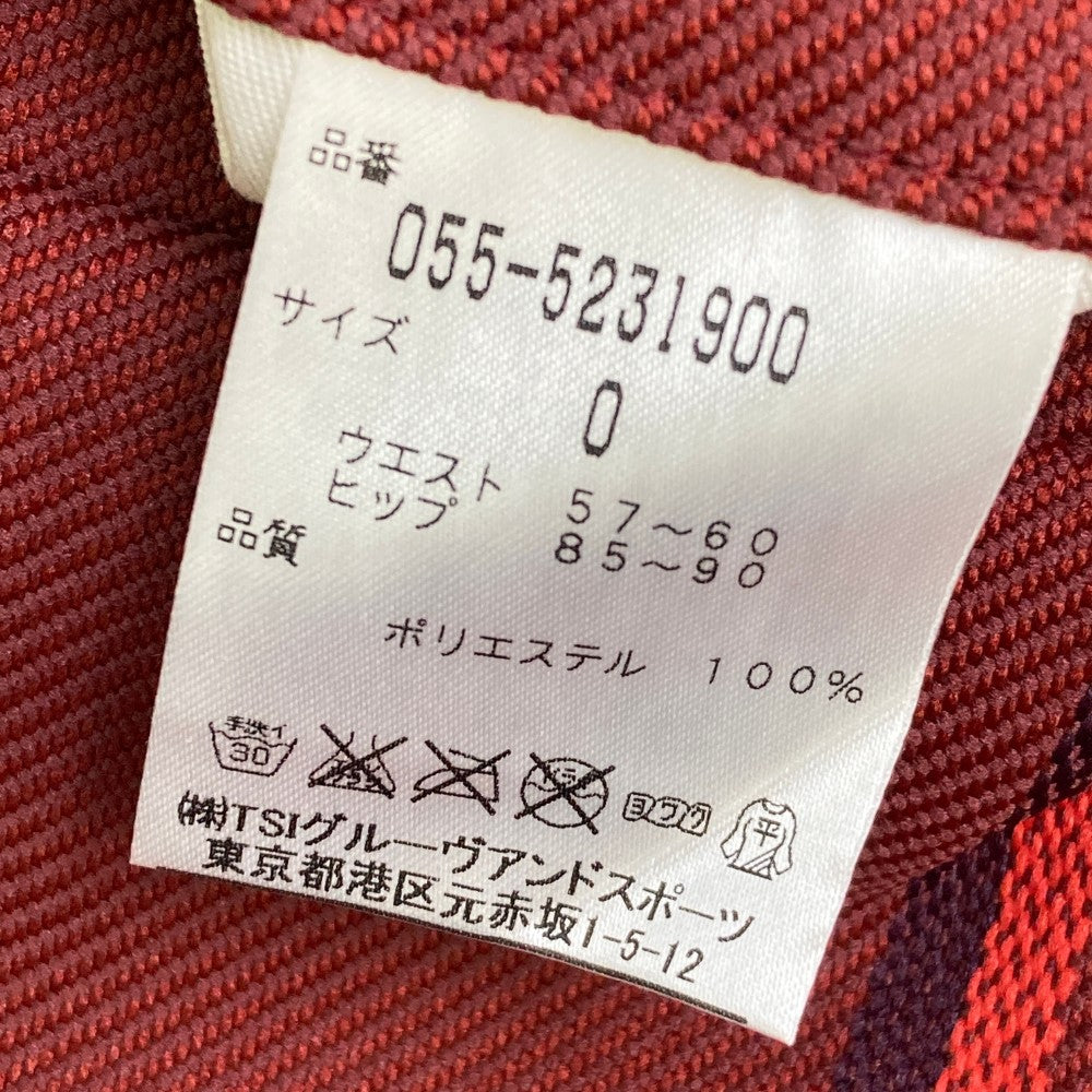PEARLY GATES パーリーゲイツ  ロングパンツ ストライプ柄 レッド系 0