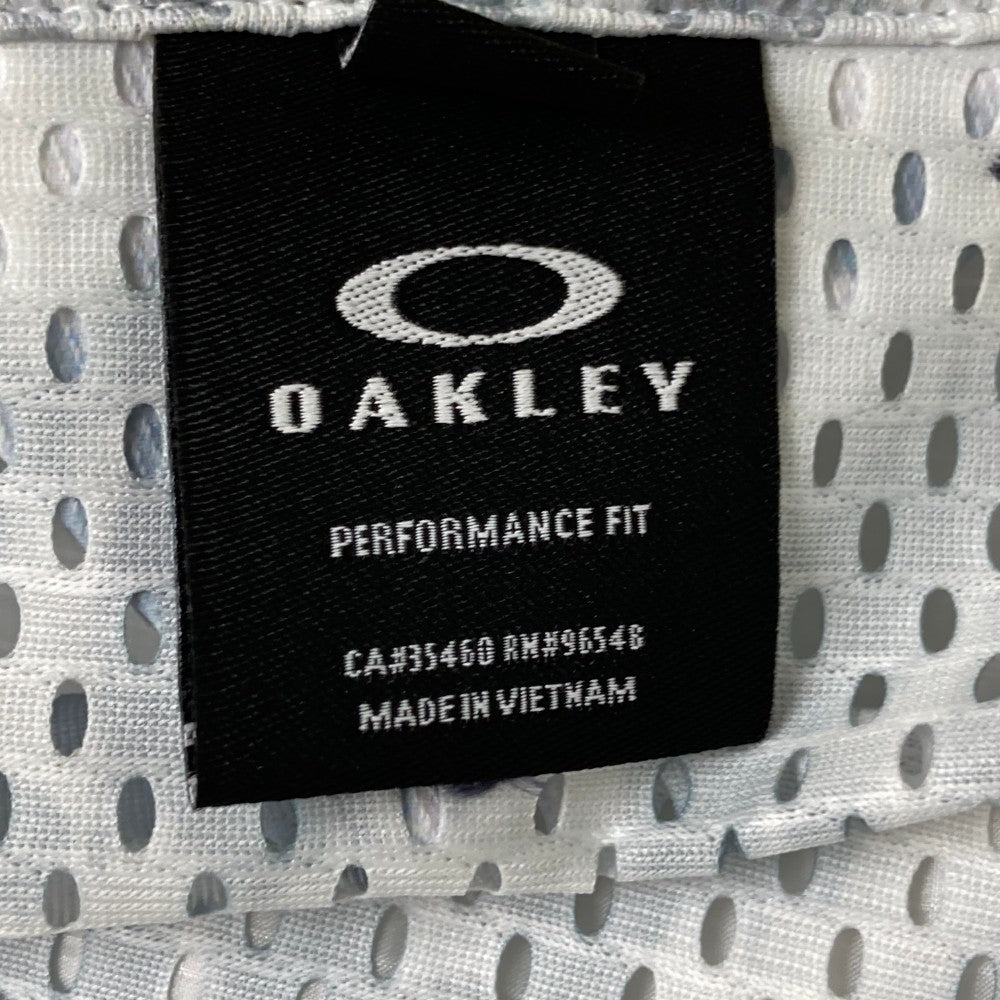 OAKLEY 오클리 지퍼 후드티 레오파드 무늬 스컬 화이트 계열 L