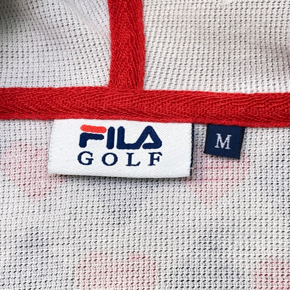 FILA GOLF フィラゴルフ  長袖ジップパーカー 総柄 グレー系 M
