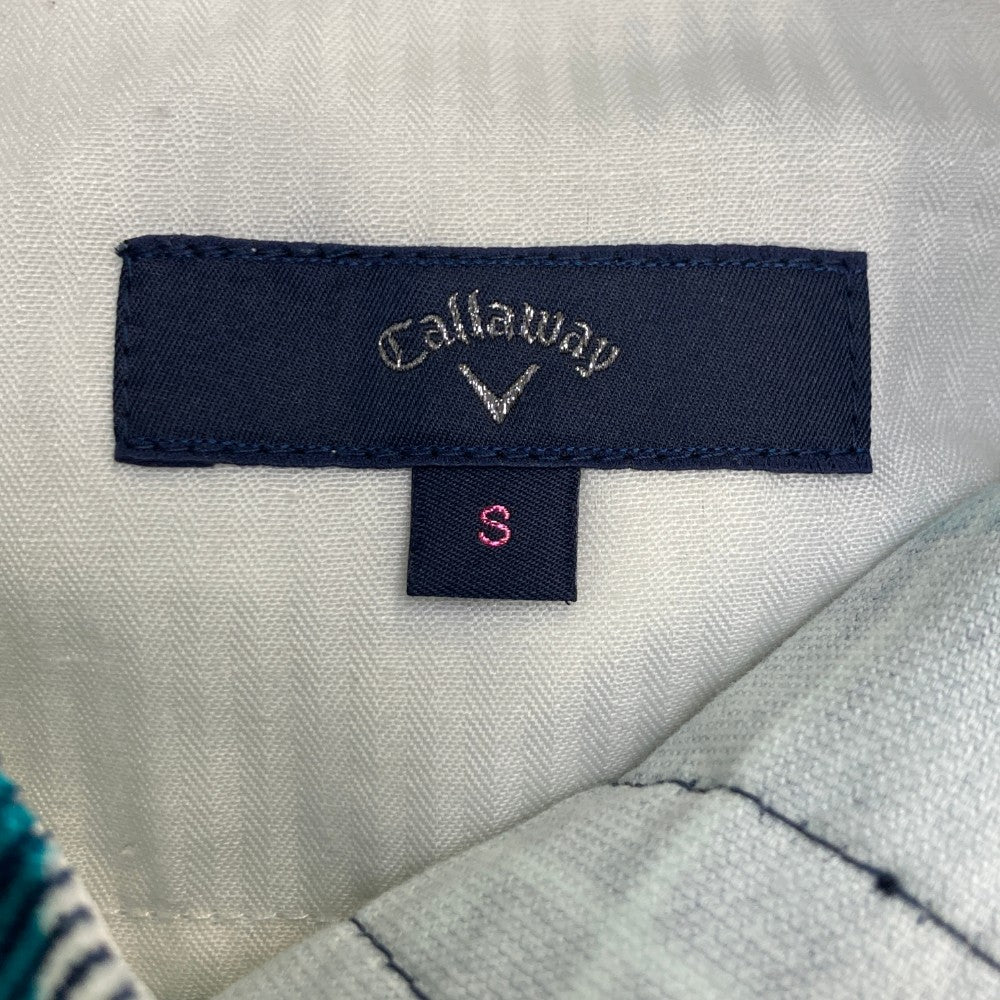 CALLAWAY キャロウェイ  ベロア ストレッチスカート チェック柄 ネイビー系 S