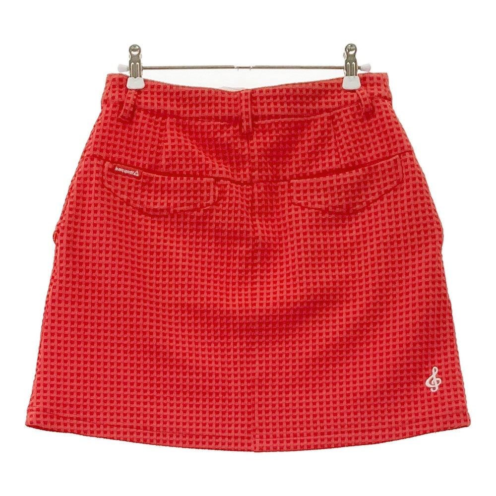 LE COQ GOLF ルコックゴルフ  ストレッチスカート チェック柄 レッド系 9
