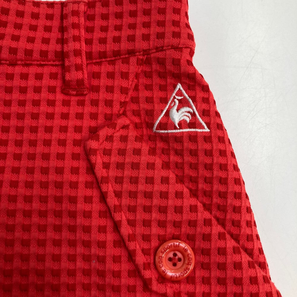 LE COQ GOLF ルコックゴルフ  ストレッチスカート チェック柄 レッド系 9