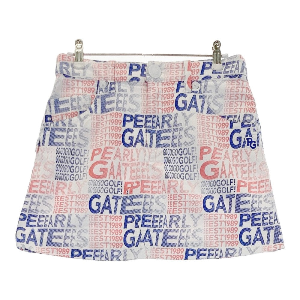 PEARLY GATES パーリーゲイツ 2024年モデル ストレッチスカート ロゴ 総柄 ホワイト系 0
