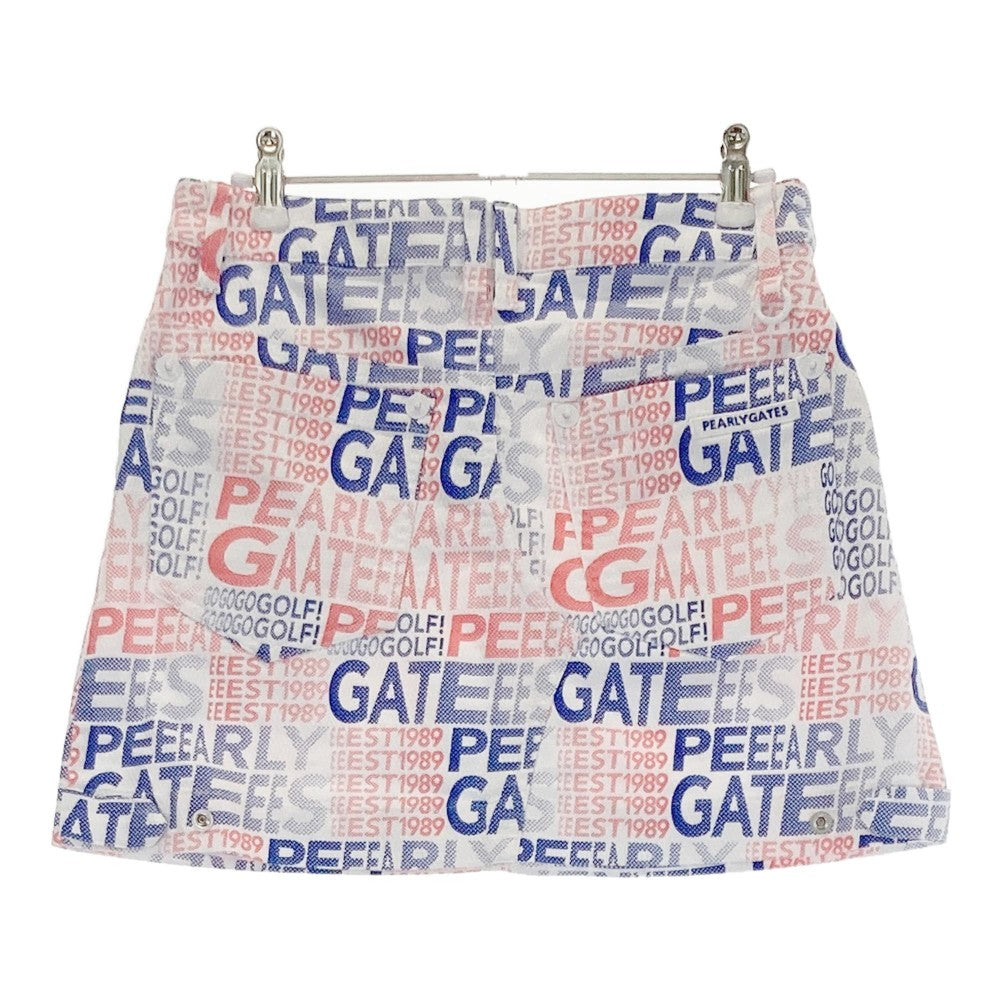 PEARLY GATES パーリーゲイツ 2024年モデル ストレッチスカート ロゴ 総柄 ホワイト系 0