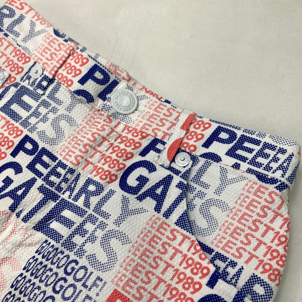 PEARLY GATES パーリーゲイツ 2024年モデル ストレッチスカート ロゴ 総柄 ホワイト系 0