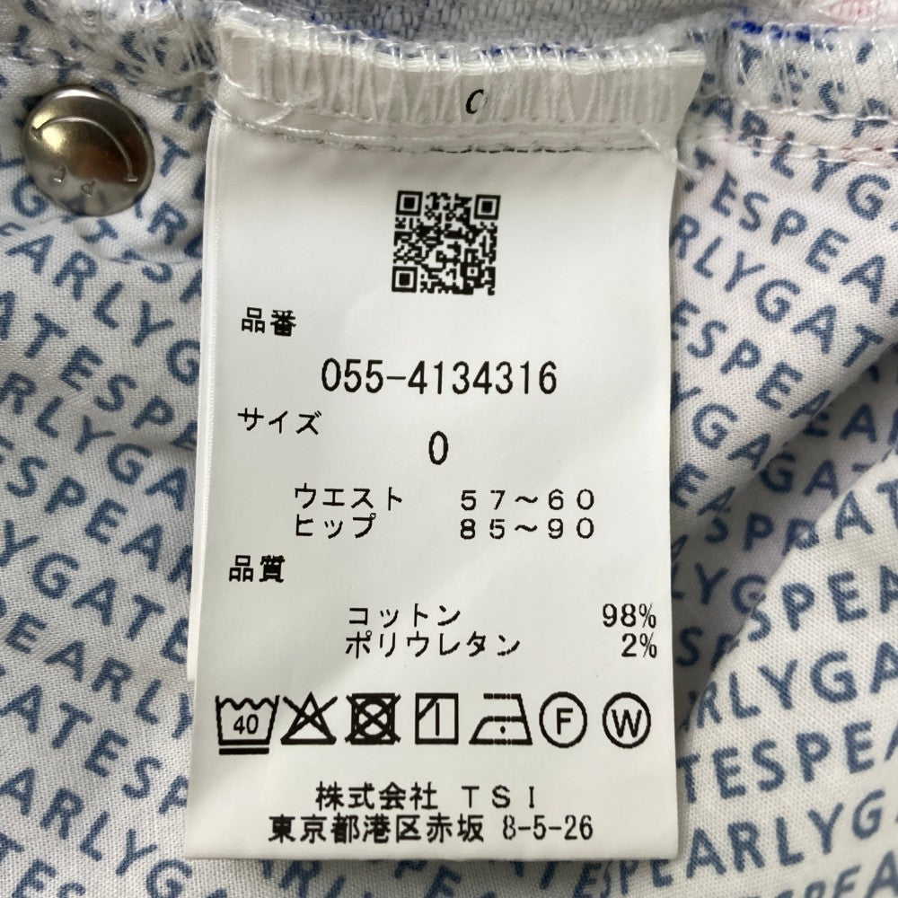PEARLY GATES パーリーゲイツ 2024年モデル ストレッチスカート ロゴ 総柄 ホワイト系 0