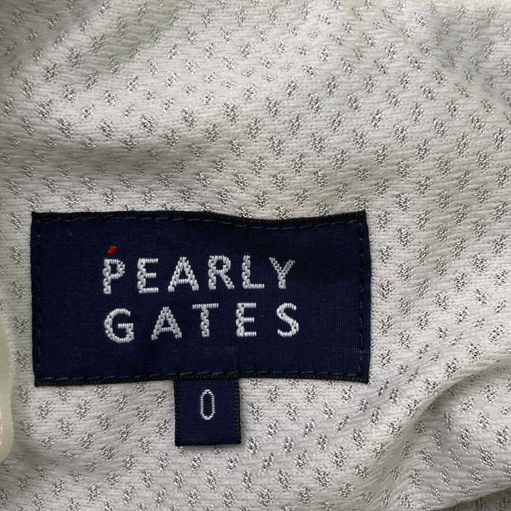 PEARLY GATES パーリーゲイツ 2023年モデル ; ボア ジップスカート ニコちゃん カレッジロゴ ホワイト系 0