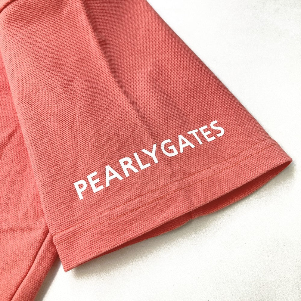 PEARLY GATES パーリーゲイツ 2024年モデル ハイネック 半袖Tシャツ フライングラビット ピンク系 0