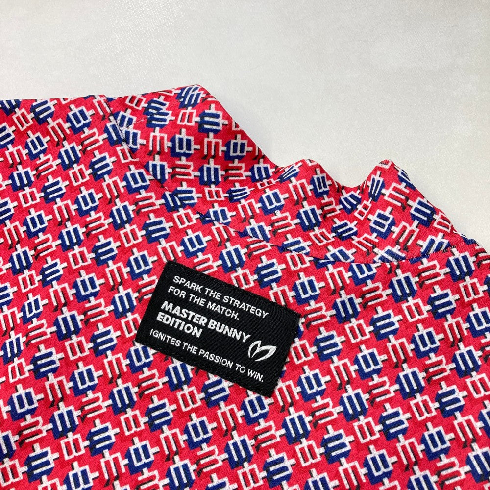MASTER BUNNY EDITION マスターバニーエディション 2023年モデル ハイネック 半袖Tシャツ 総柄 レッド系 0