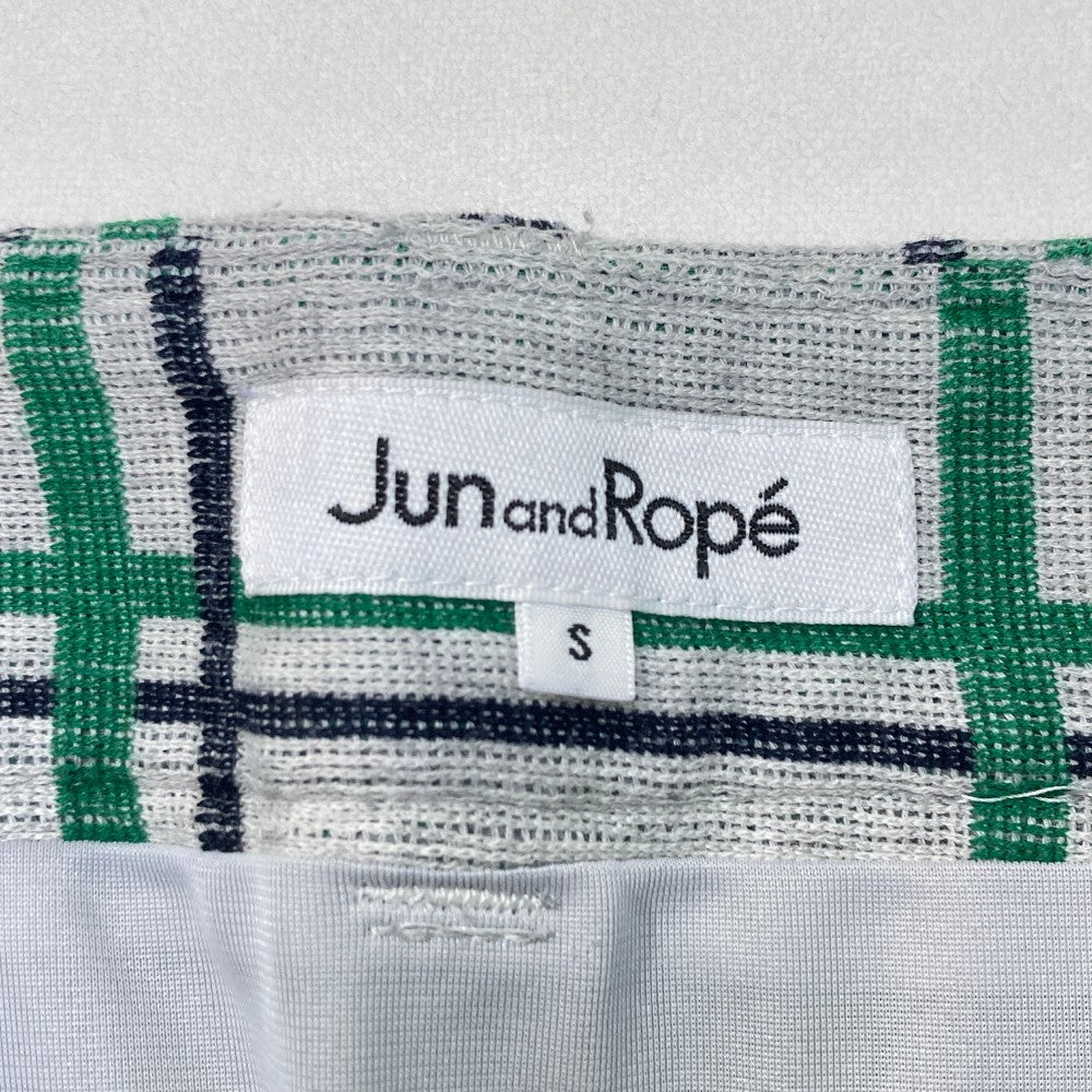 JUN&ROPE ジュンアンドロペ  スカート チェック柄 グレー系 S