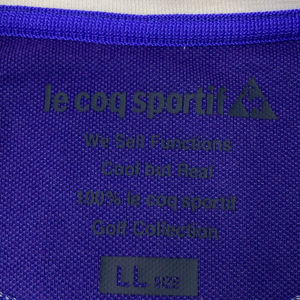 LE COQ GOLF ルコックゴルフ  ハーフジップ長袖Tシャツ  ネイビー系 LL