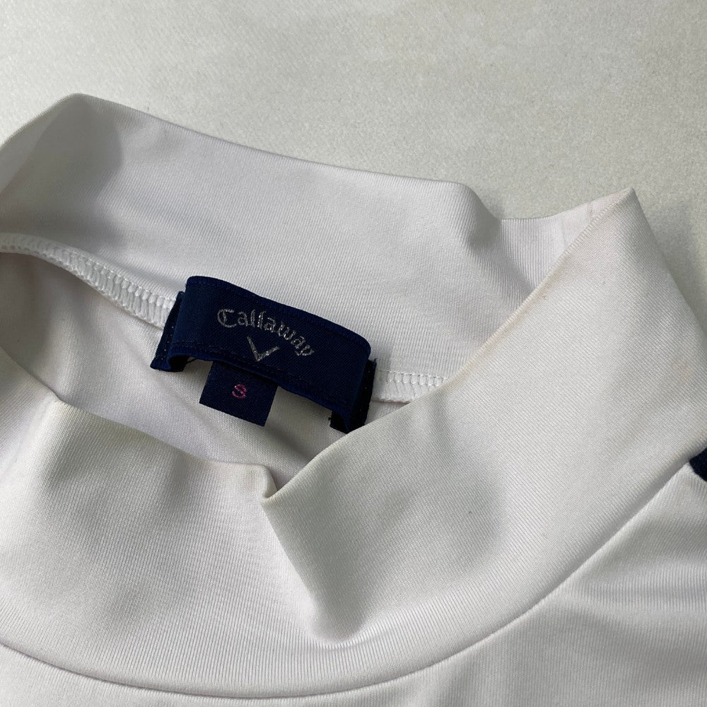 CALLAWAY 캘러웨이 2023년 모델 목넥 반팔 티셔츠 화이트 계열 S