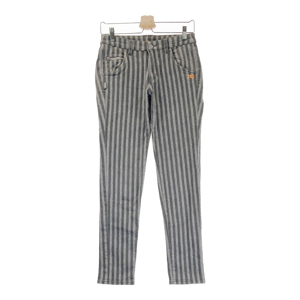 PEARLY GATES パーリーゲイツ 30周年モデル ストレッチパンツ ストライプ柄 グレー系 0