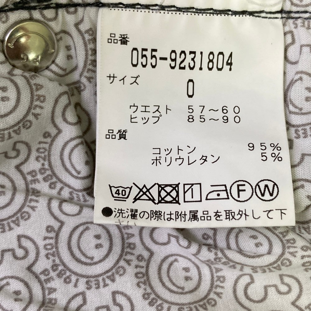 PEARLY GATES パーリーゲイツ 30周年モデル ストレッチパンツ ストライプ柄 グレー系 0