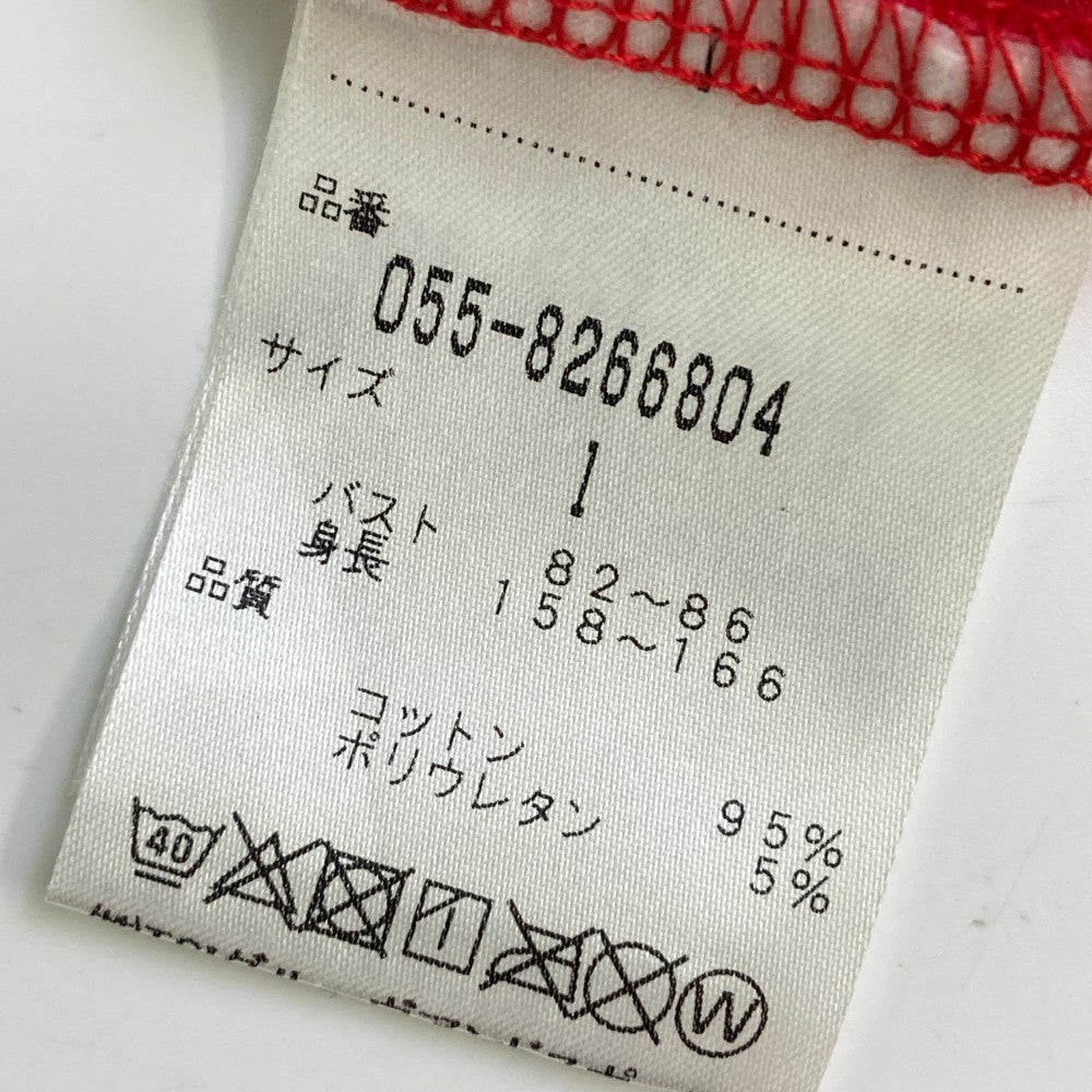 PEARLY GATES パーリーゲイツ  ハイネック 長袖Tシャツ ボーダー柄 レッド系 1