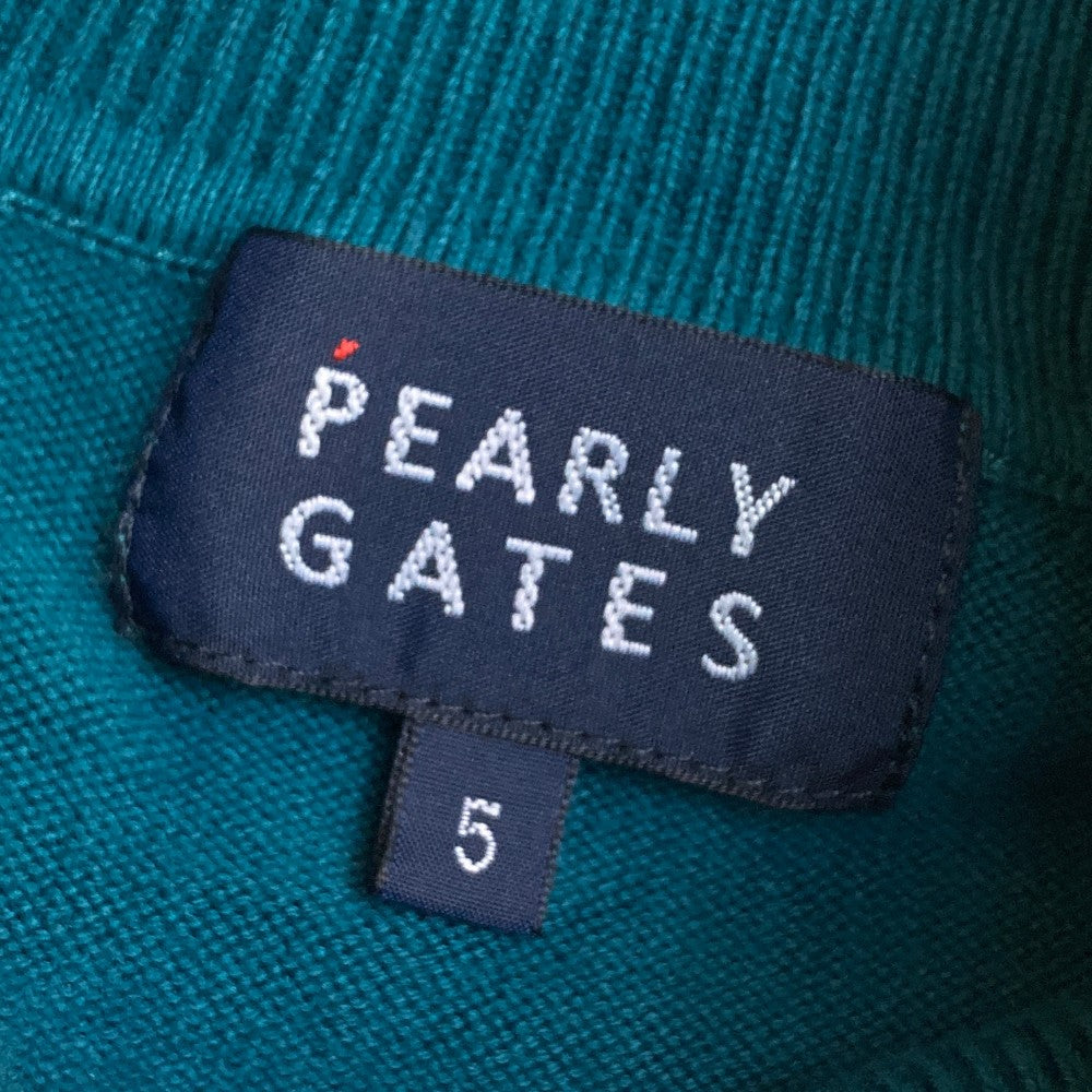 PEARLY GATES 파리게이츠 터틀넥 니트 스웨터 로고 그린계열 5