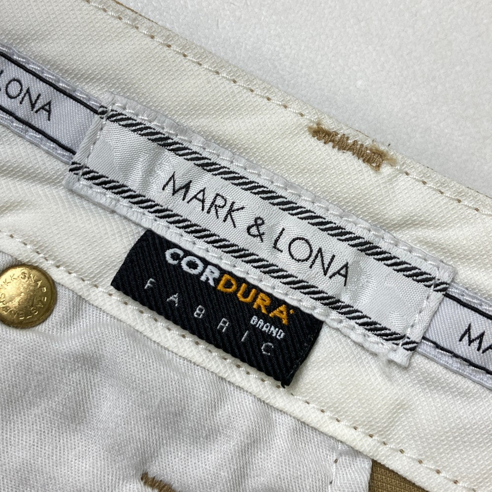 MARK&LONA マークアンドロナ  コットン混 ストレッチスカート スカル刺  ベージュ系 S