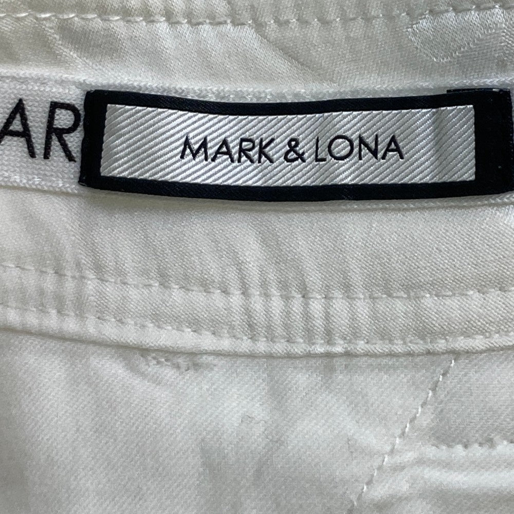 MARK&LONA 마크앤로나  코튼 혼방 스트레치 스커트 카모 패턴 화이트 계열 36