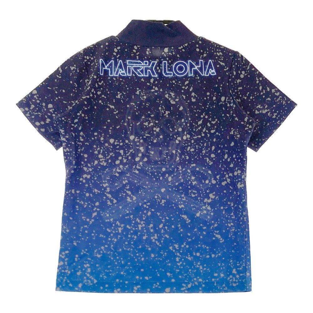 MARK&LONA マークアンドロナ  ハイネック 半袖Tシャツ スカル 総柄 パープル系 36