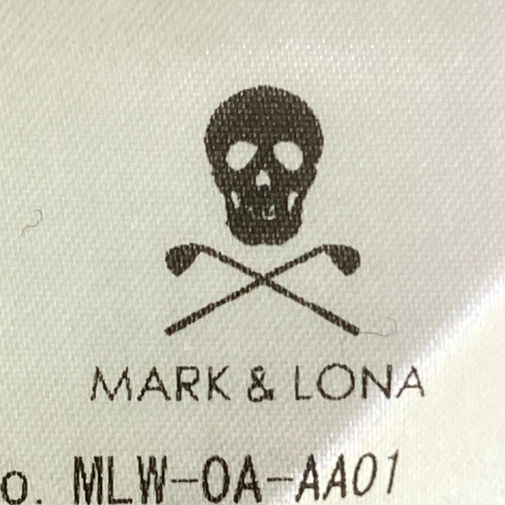 MARK&LONA マークアンドロナ  ハイネック 半袖Tシャツ スカル 総柄 パープル系 36