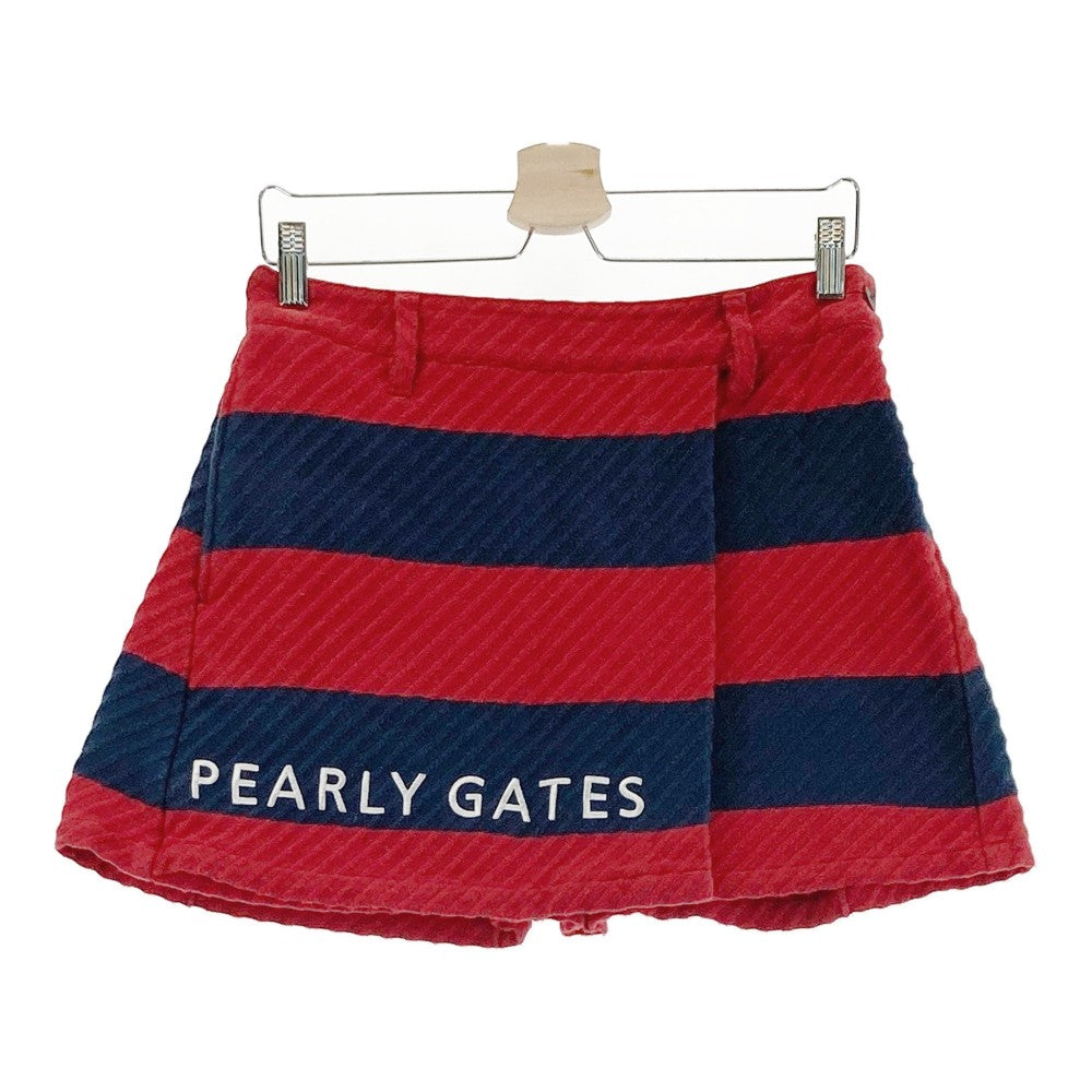 PEARLY GATES パーリーゲイツ  スカート ボーダー柄 レッド系 1